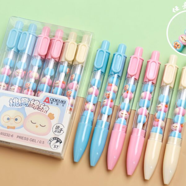 cartoon press gel pen