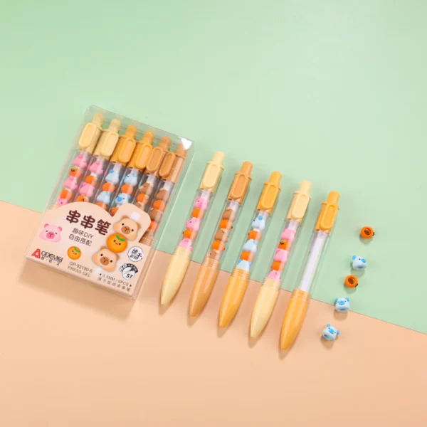 cartoon press gel pen