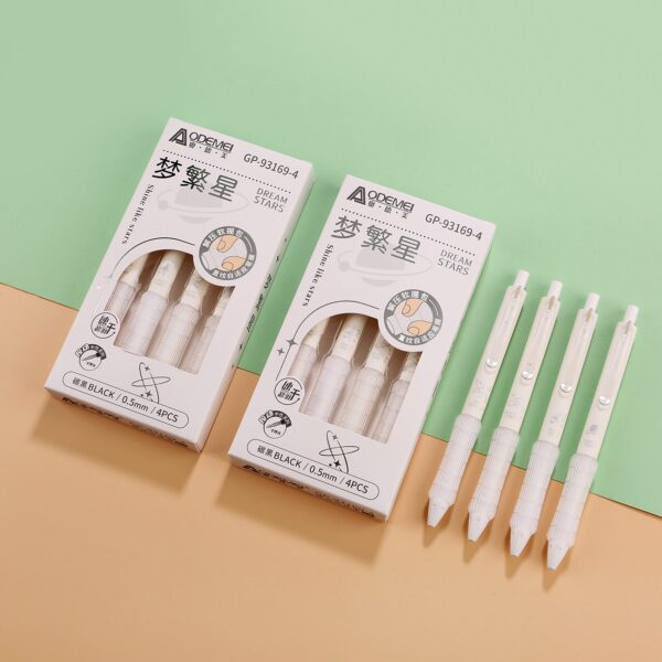 cartoon press gel pen