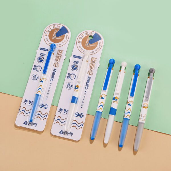 cartoon press gel pen