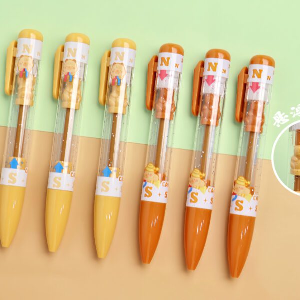 cartoon press gel pen