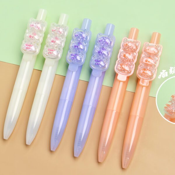 cartoon press gel pen