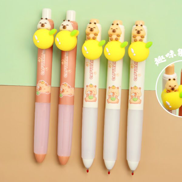 cartoon press gel pen