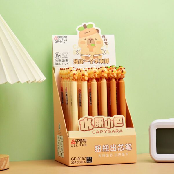 cartoon press gel pen
