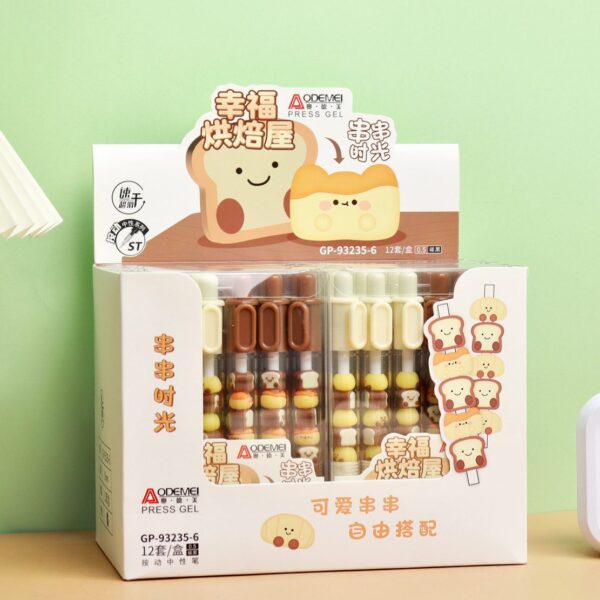 cartoon press gel pen