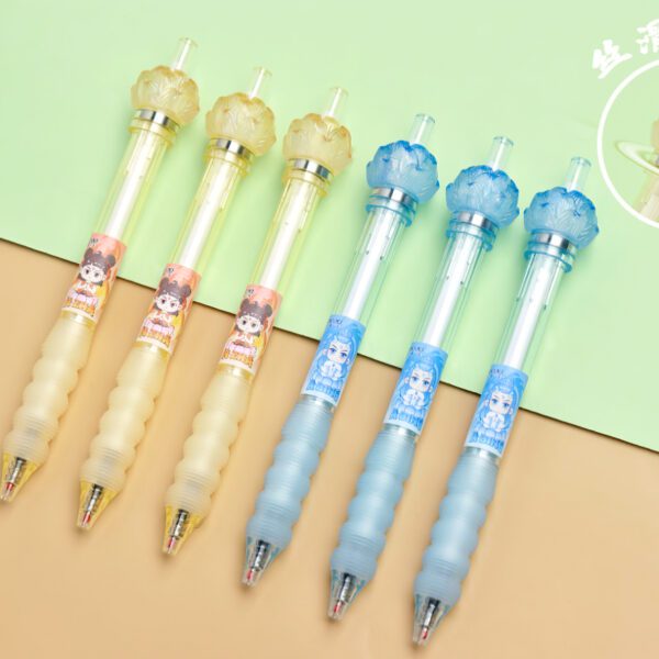 cartoon press gel pen