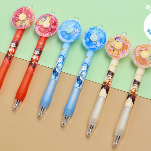 cartoon press gel pen