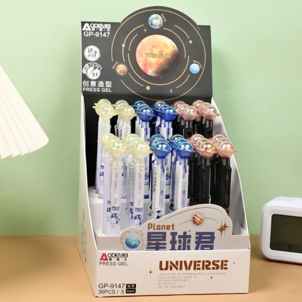 cartoon press gel pen