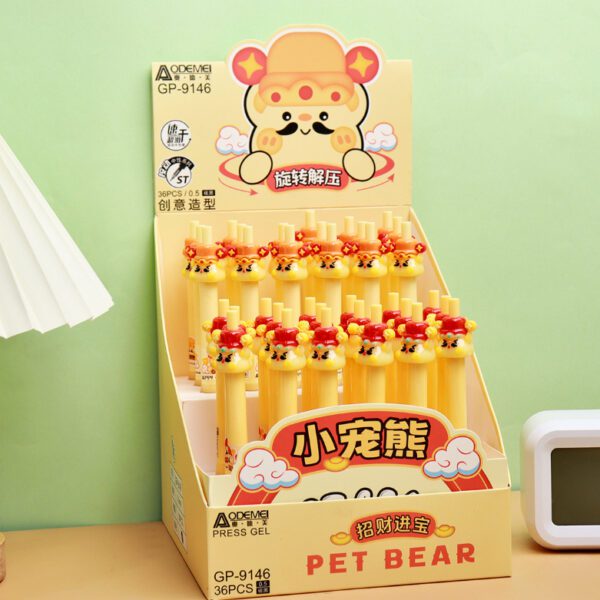 cartoon press gel pen