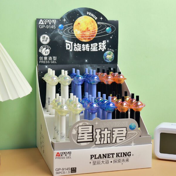 cartoon press gel pen