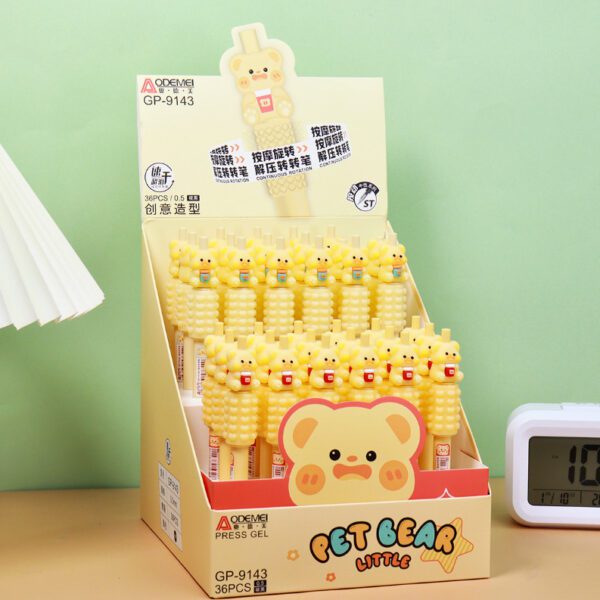 cartoon press gel pen