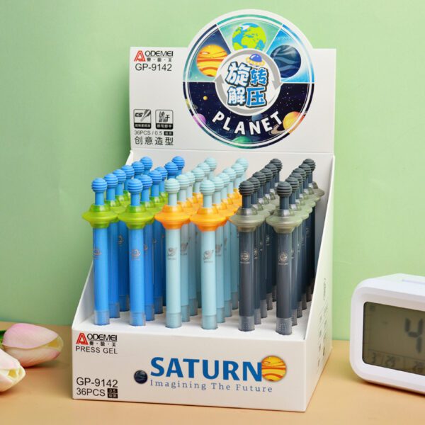 cartoon press gel pen