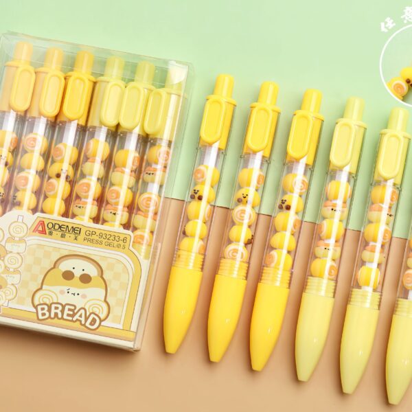 cartoon press gel pen