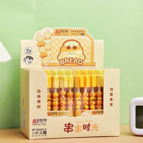 cartoon press gel pen