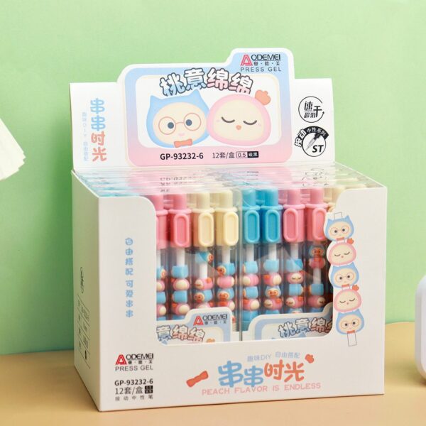 cartoon press gel pen